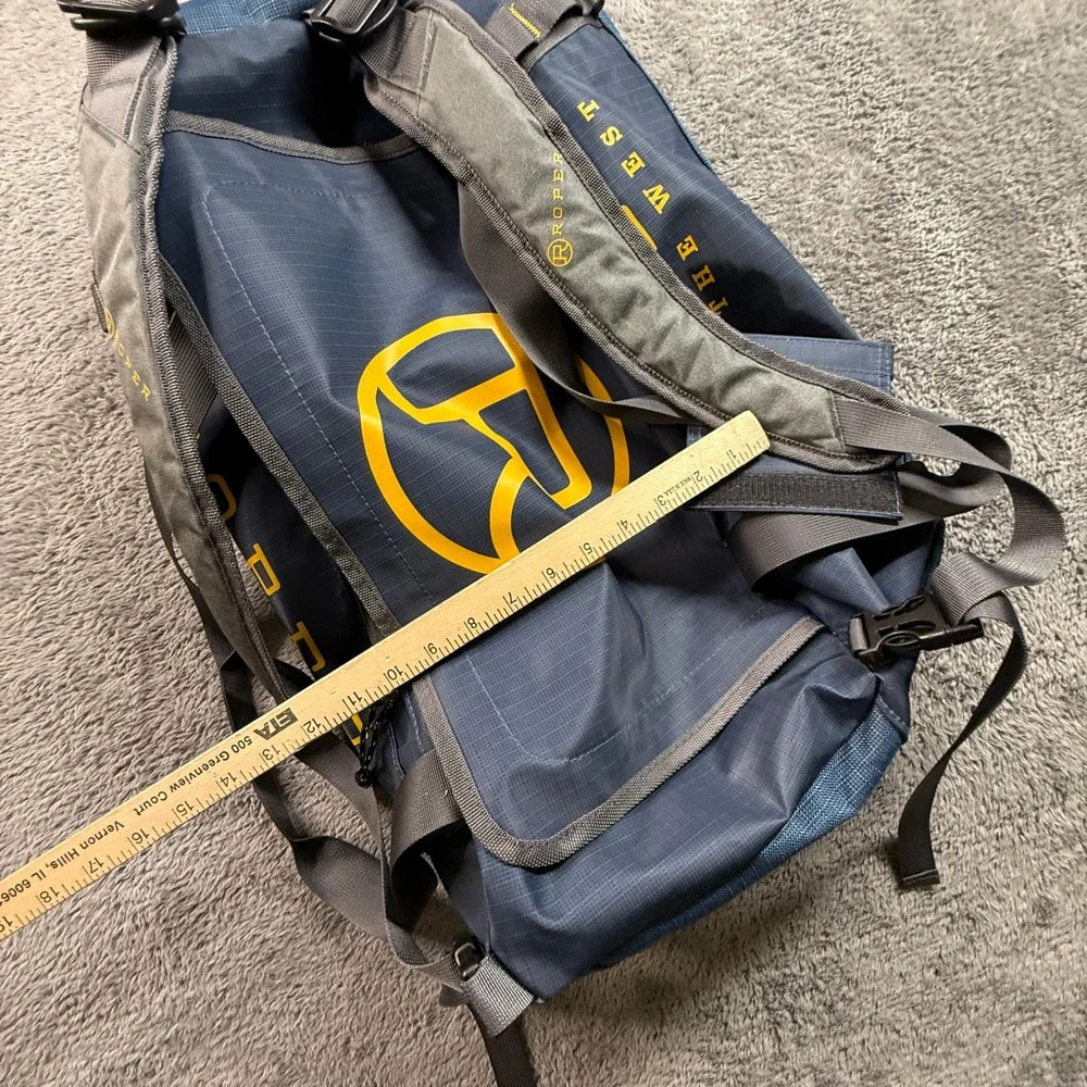 Roper Duffel Bag Backpack Unisex Large Blue Excellent Wear the West 23in Rodeo